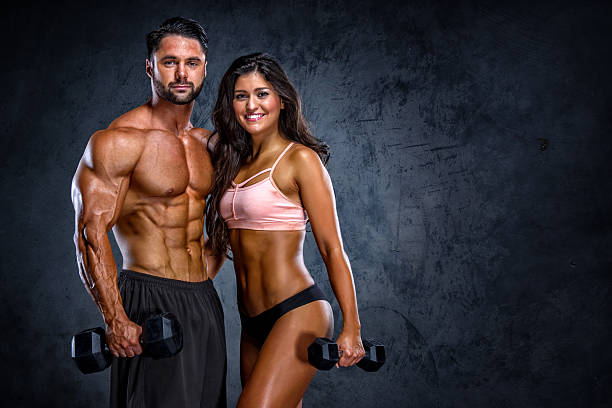 healthy-woman-legs-dark beautiful fitness couple